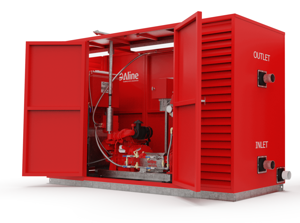 Robust full enclosure fire pumpset with fire hydrant system by Aline Pumps